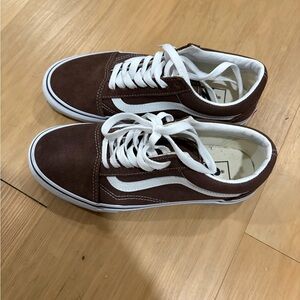 Vans Brown and White Sneakers